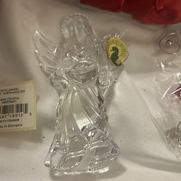Waterford Led Crystal Angel 2015 Collection W/enhancer 4” Figurine Original Tags - Picture 3 of 15